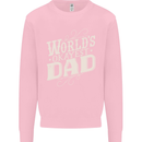 Worlds Okayest Dad Funny Fathers Day Mens Sweatshirt Jumper Light Pink