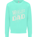 Worlds Okayest Dad Funny Fathers Day Mens Sweatshirt Jumper Peppermint