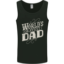 Worlds Okayest Dad Funny Fathers Day Mens Vest Tank Top Black