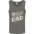 Worlds Okayest Dad Funny Fathers Day Mens Vest Tank Top Charcoal