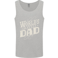 Worlds Okayest Dad Funny Fathers Day Mens Vest Tank Top Sports Grey
