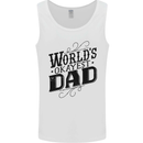 Worlds Okayest Dad Funny Fathers Day Mens Vest Tank Top White