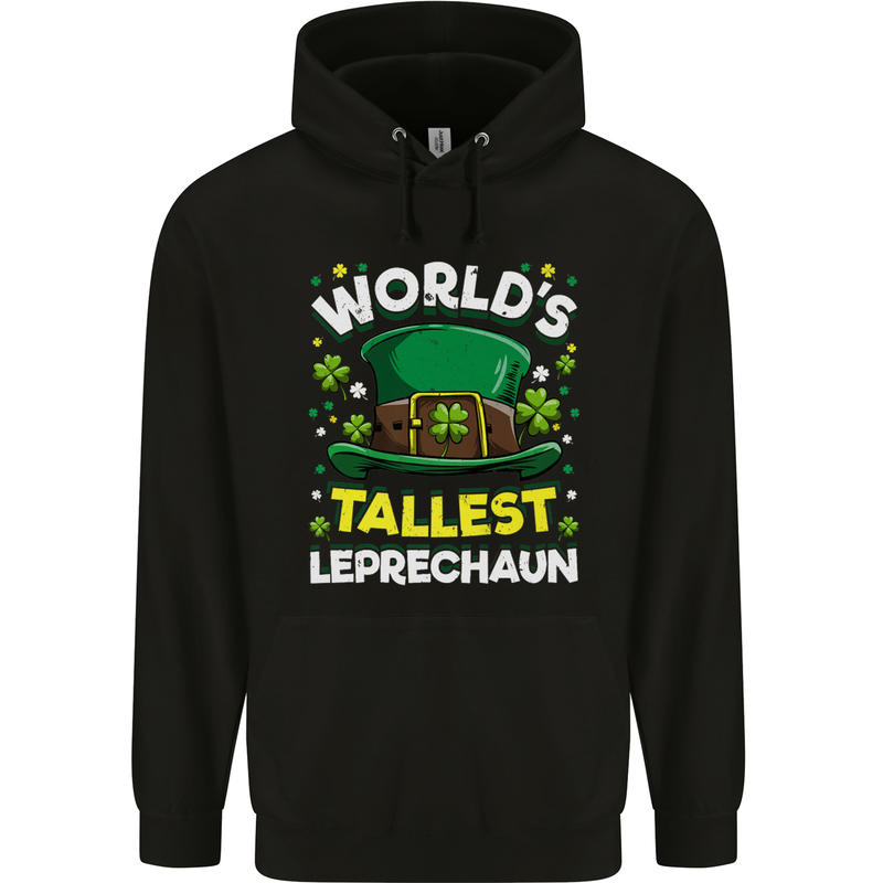 Worlds Tallest Leprechaun St Patricks Day Childrens Kids Hoodie Black