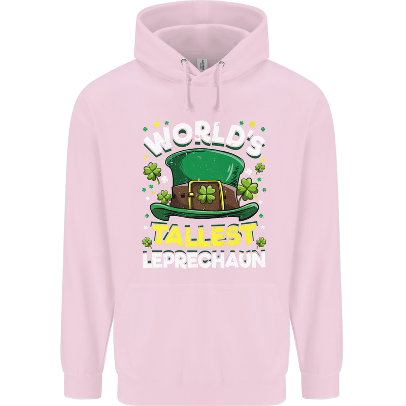 Worlds Tallest Leprechaun St Patricks Day Childrens Kids Hoodie Light Pink