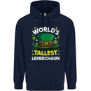 Worlds Tallest Leprechaun St Patricks Day Childrens Kids Hoodie Navy Blue