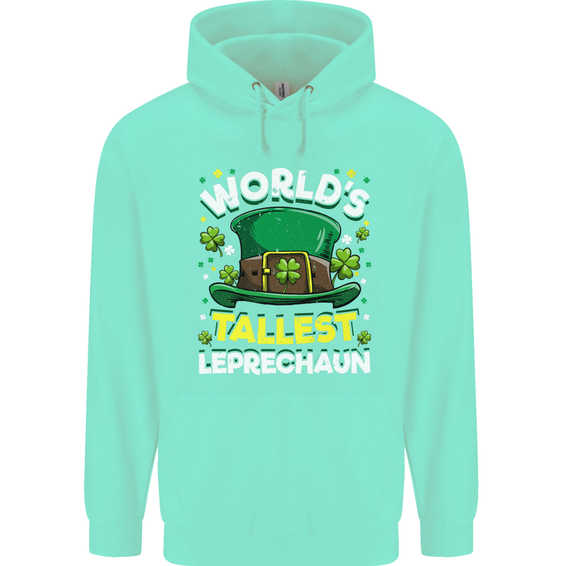 Worlds Tallest Leprechaun St Patricks Day Childrens Kids Hoodie Peppermint