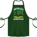 Worlds Tallest Leprechaun St Patricks Day Cotton Apron 100% Organic Forest Green