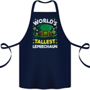 Worlds Tallest Leprechaun St Patricks Day Cotton Apron 100% Organic Navy Blue