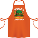 Worlds Tallest Leprechaun St Patricks Day Cotton Apron 100% Organic Orange