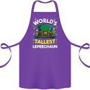 Worlds Tallest Leprechaun St Patricks Day Cotton Apron 100% Organic Purple