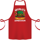 Worlds Tallest Leprechaun St Patricks Day Cotton Apron 100% Organic Red