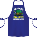 Worlds Tallest Leprechaun St Patricks Day Cotton Apron 100% Organic Royal Blue