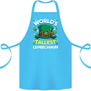Worlds Tallest Leprechaun St Patricks Day Cotton Apron 100% Organic Turquoise