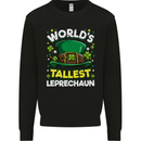 Worlds Tallest Leprechaun St Patricks Day Kids Sweatshirt Jumper Black