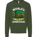 Worlds Tallest Leprechaun St Patricks Day Kids Sweatshirt Jumper Forest Green