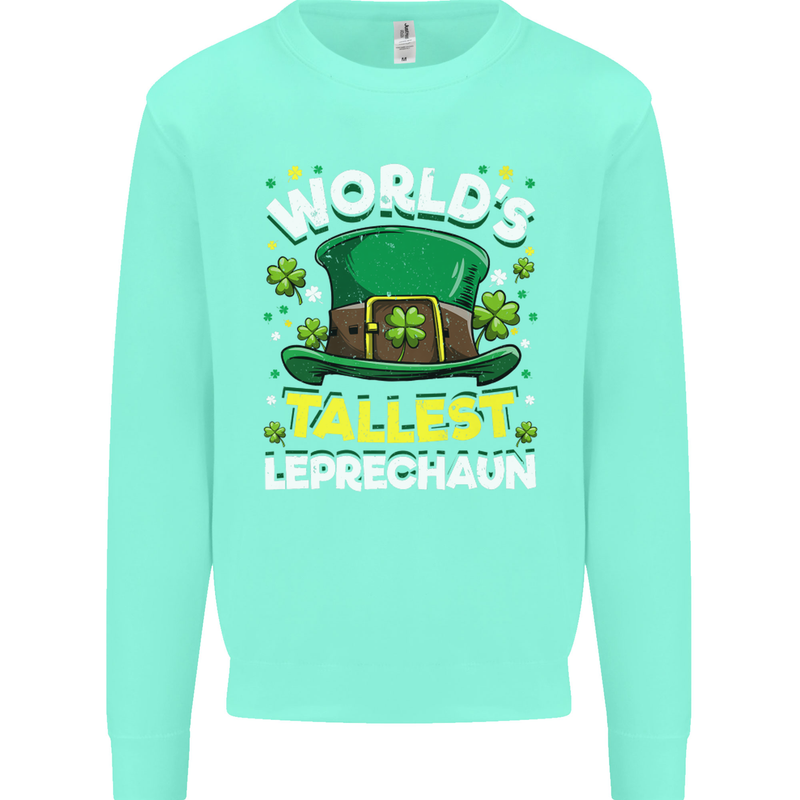 Worlds Tallest Leprechaun St Patricks Day Kids Sweatshirt Jumper Peppermint
