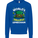 Worlds Tallest Leprechaun St Patricks Day Kids Sweatshirt Jumper Royal Blue