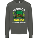 Worlds Tallest Leprechaun St Patricks Day Kids Sweatshirt Jumper Storm Grey