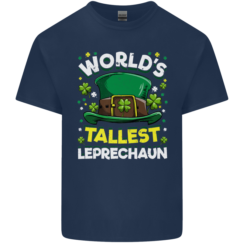Worlds Tallest Leprechaun St Patricks Day Kids T-Shirt Childrens Navy Blue