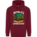 Worlds Tallest Leprechaun St Patricks Day Mens 80% Cotton Hoodie Maroon