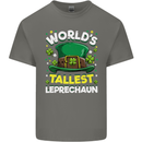 Worlds Tallest Leprechaun St Patricks Day Mens Cotton T-Shirt Tee Top Charcoal