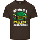 Worlds Tallest Leprechaun St Patricks Day Mens Cotton T-Shirt Tee Top Dark Chocolate