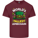 Worlds Tallest Leprechaun St Patricks Day Mens Cotton T-Shirt Tee Top Maroon