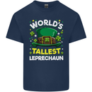 Worlds Tallest Leprechaun St Patricks Day Mens Cotton T-Shirt Tee Top Navy Blue