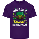 Worlds Tallest Leprechaun St Patricks Day Mens Cotton T-Shirt Tee Top Purple