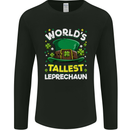 Worlds Tallest Leprechaun St Patricks Day Mens Long Sleeve T-Shirt Black