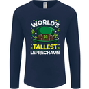 Worlds Tallest Leprechaun St Patricks Day Mens Long Sleeve T-Shirt Navy Blue