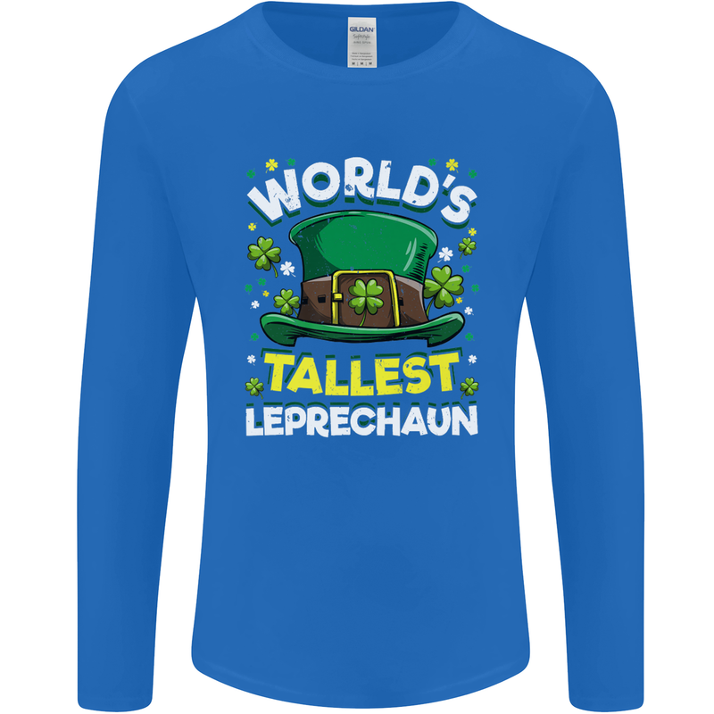 Worlds Tallest Leprechaun St Patricks Day Mens Long Sleeve T-Shirt Royal Blue