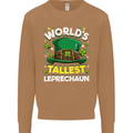 Worlds Tallest Leprechaun St Patricks Day Mens Sweatshirt Jumper Caramel Latte