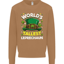 Worlds Tallest Leprechaun St Patricks Day Mens Sweatshirt Jumper Caramel Latte
