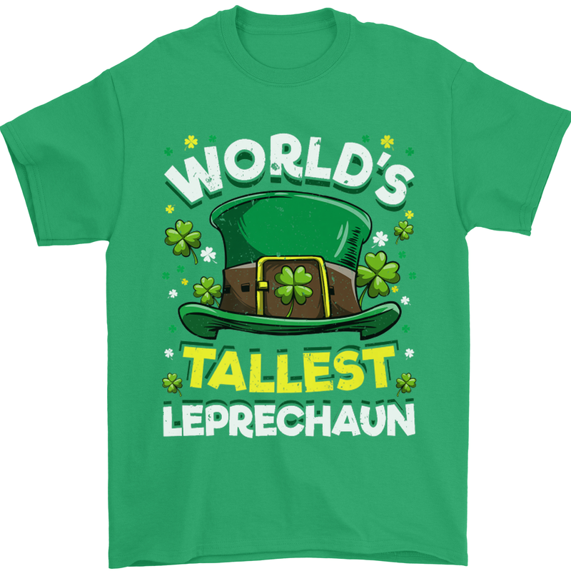 Worlds Tallest Leprechaun St Patricks Day Mens T-Shirt Cotton Gildan Irish Green