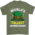 Worlds Tallest Leprechaun St Patricks Day Mens T-Shirt Cotton Gildan Military Green