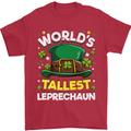 Worlds Tallest Leprechaun St Patricks Day Mens T-Shirt Cotton Gildan Red