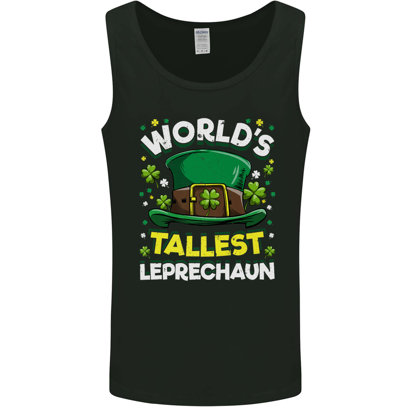 Worlds Tallest Leprechaun St Patricks Day Mens Vest Tank Top Black