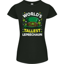 Worlds Tallest Leprechaun St Patricks Day Womens Petite Cut T-Shirt Black
