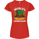 Worlds Tallest Leprechaun St Patricks Day Womens Petite Cut T-Shirt Red