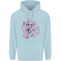 Worry Less Yoga More Childrens Kids Hoodie Light Blue