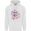 Worry Less Yoga More Childrens Kids Hoodie White