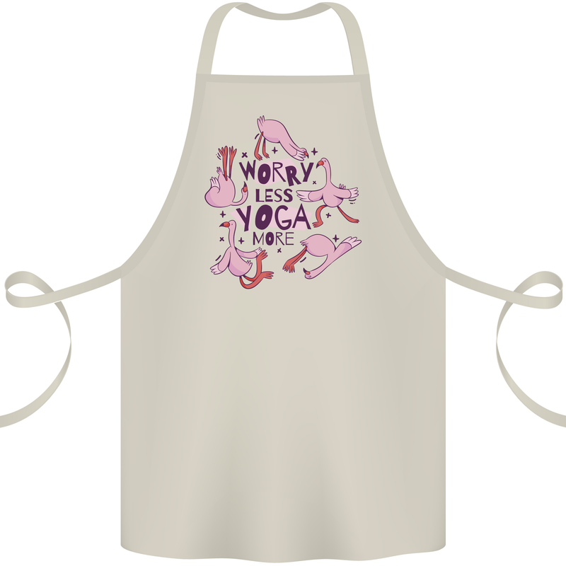Worry Less Yoga More Cotton Apron 100% Organic Natural