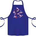 Worry Less Yoga More Cotton Apron 100% Organic Royal Blue