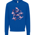 Worry Less Yoga More Kids Sweatshirt Jumper Royal Blue