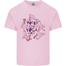 Worry Less Yoga More Kids T-Shirt Childrens Light Pink