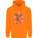 Worry Less Yoga More Mens 80% Cotton Hoodie Orange
