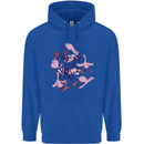 Worry Less Yoga More Mens 80% Cotton Hoodie Royal Blue