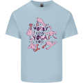 Worry Less Yoga More Mens Cotton T-Shirt Tee Top Light Blue