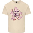 Worry Less Yoga More Mens Cotton T-Shirt Tee Top Natural